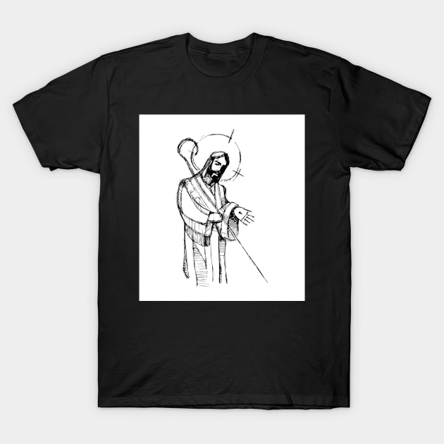 Jesus Christ Good Shepherd T-Shirt by bernardojbp